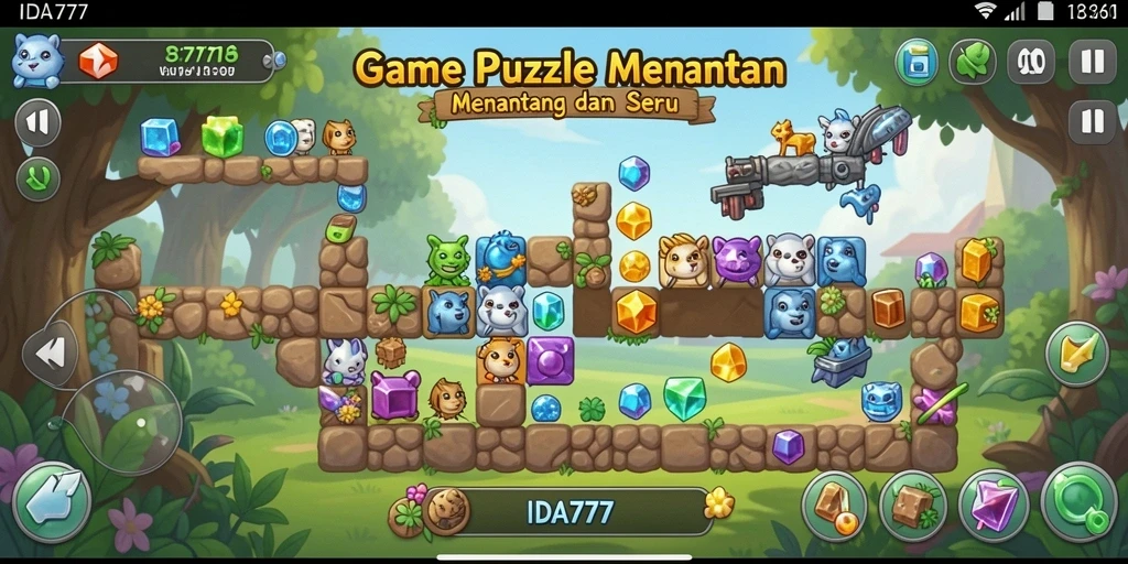Tampilan menarik dari gameplay Puzzle di IDA777.