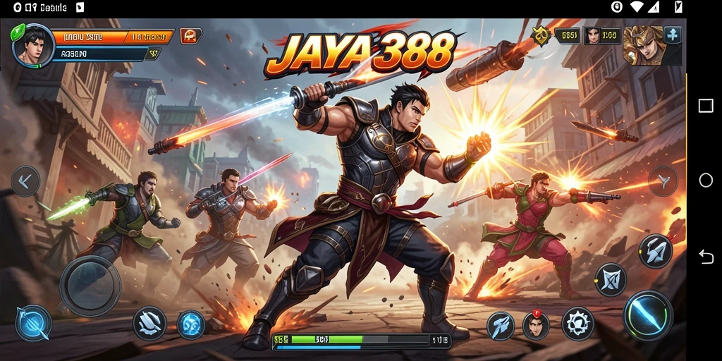 Screenshot utama JAYA388 menampilkan pertarungan mendebarkan di arena aksi.