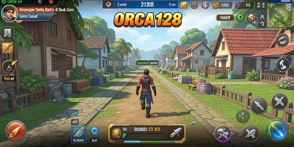 Tangkapan layar aksi gameplay seru dari ORCA128.