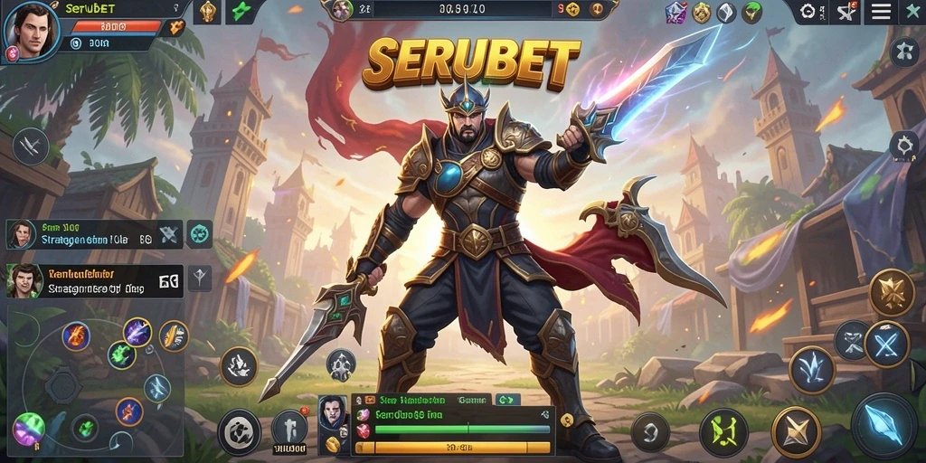 Tampilan gameplay SERUBET yang penuh aksi dan strategi SLG.